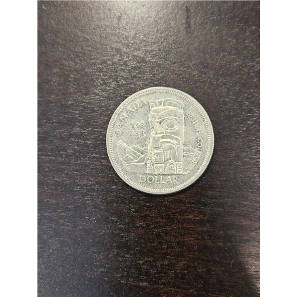 1958 BC Totem Silver Dollar