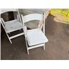 Image 2 : Qty Approx. 145 Folding White Chairs w/ Upholstered Seats