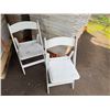 Image 3 : Qty Approx. 145 Folding White Chairs w/ Upholstered Seats