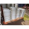 Image 4 : Qty Approx. 145 Folding White Chairs w/ Upholstered Seats