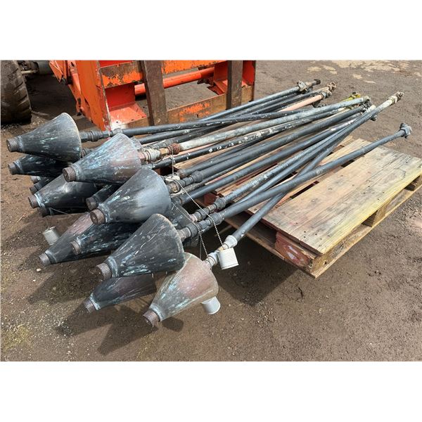 Qty Approx. 14 Lamaku TK-1 Gas Light Tiki Torches 88"L