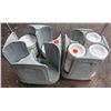 Image 1 : Qty 2 PCD12 & PCD9 Metro Rolling Dish Dollies w/ Multiple Fortessa 12" Plates & Royal Doulton Bowls
