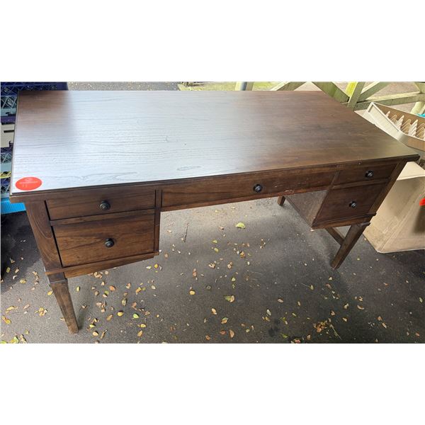 Wooden 5-Drawer Desk 60" x 28" x 31"H