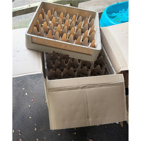 Qty 6 Vollrath Commercial Dishwasher Glassware Racks 19" x 19" x 4.5"H New in Box