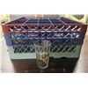 Image 1 : Qty Approx. 25 Modelo Pint Glasses 6"H w/ Plastic Glass Rack