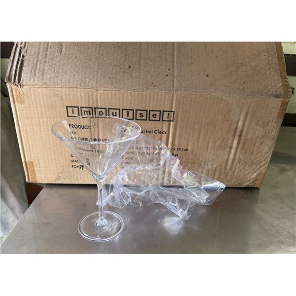 Qty 13 Cases of 12 (156 Total) Plastic Martini Glasses