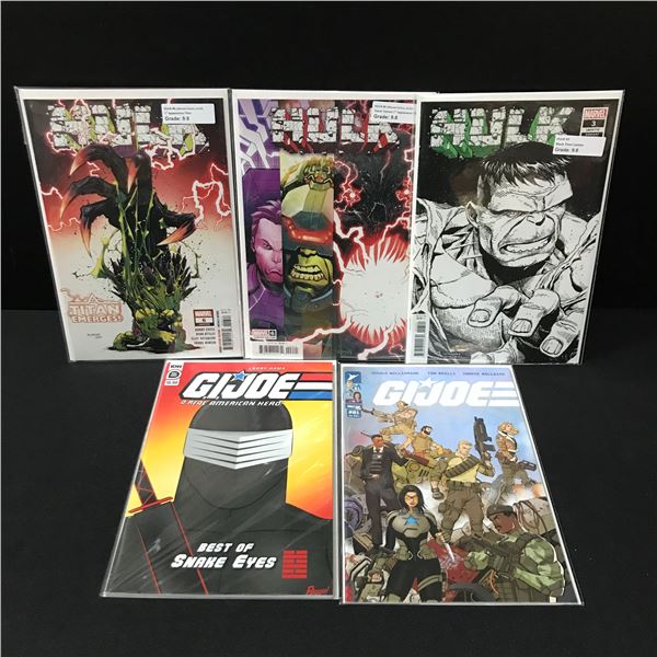 LOT OF 5 COMICS - HULK AND G.I. JOE