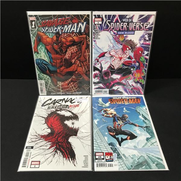 LOT OF 4 COMICS FEATURING SPIDERMAN - MARVEL COMICS