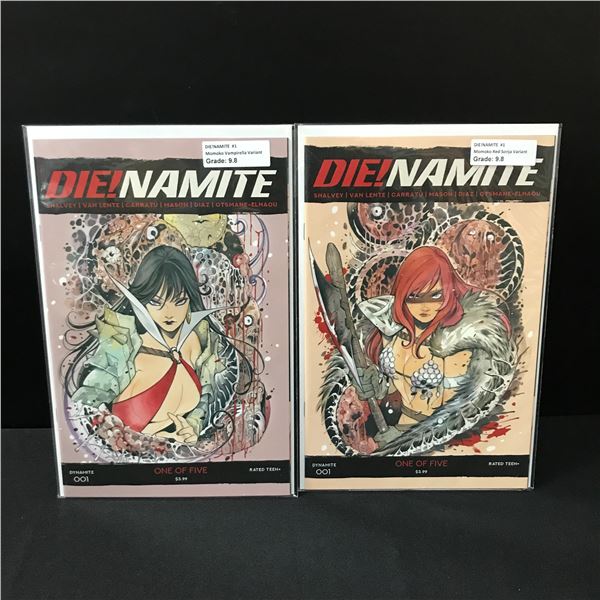 LOT OF 2 DIE!NAMITE HIGH GRADE VARIANT COMICS - DYNAMITE