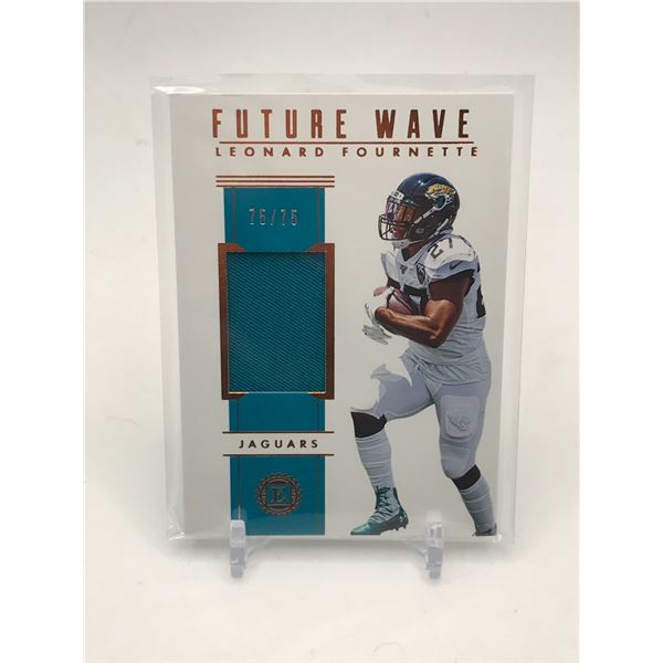 2019 PANINI ENCASED FUTURE WAVE LEONARD FOURNETTE PATCH TRADING CARD 75/75