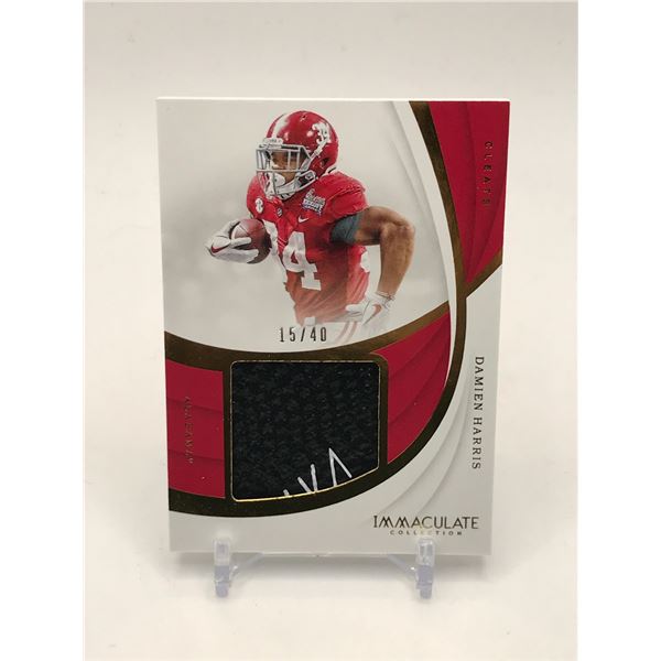 2019 PANINI IMMACULATE COLLECTION DAMIEN HARRIS PATCH TRADING CARD 15/40