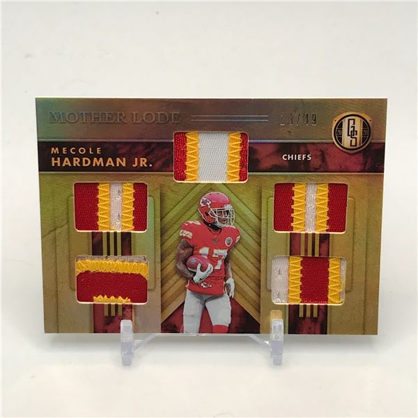 2020 PANINI GOLD STANDARD MECOLE HARDMAN JR QUAD PATCH TRADING CARD 16/49