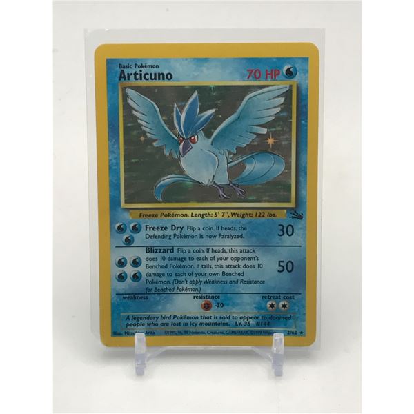 POKEMON TCG 1999 ARTICUNO #2 FOSSIL SET HOLO TRADING CARD