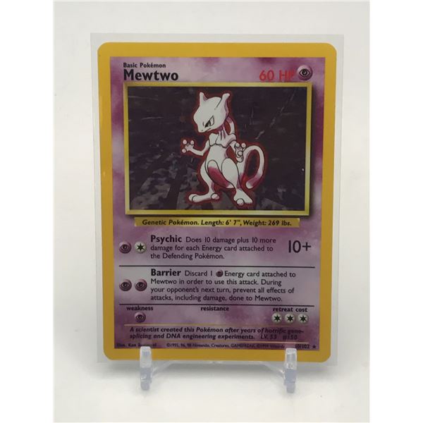 POKEMON TCG #10/102 1999 MEWTWO. BASE SET HOLO TRADING CARD