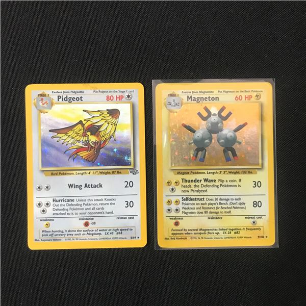 LOT OF 2 POKEMON TRADING CARDS PIDGEOT & MAGNETON