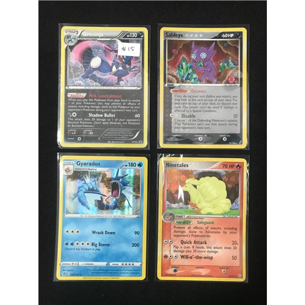 LOT OF 4 POKEMON TRADING CARDS