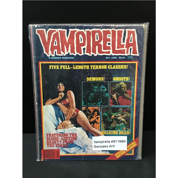 VAMPIRELLA #91 (1980) GONZALEZ ART - WARREN MAGAZINE