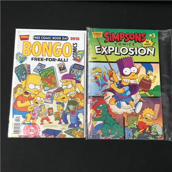 LOT OF 2 COMICS FEATURING THE SIMPSONS - BONGO COMICS