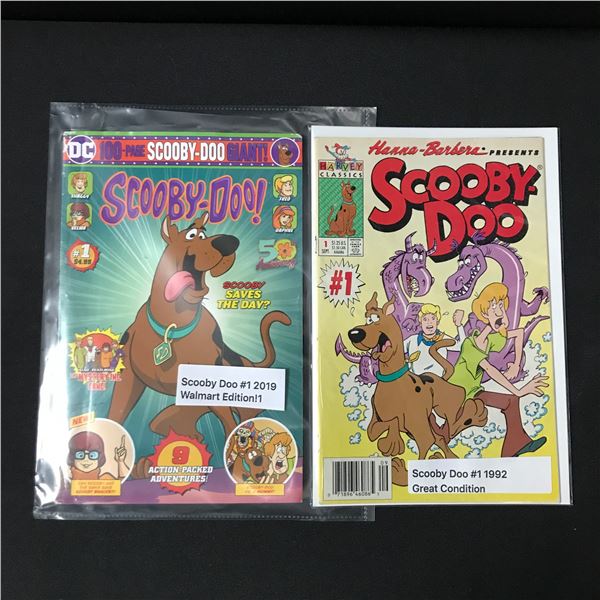 LOT OF 2 X #1 SCOOBY DOO COMICS - HARVEY CLASSICS AND DC