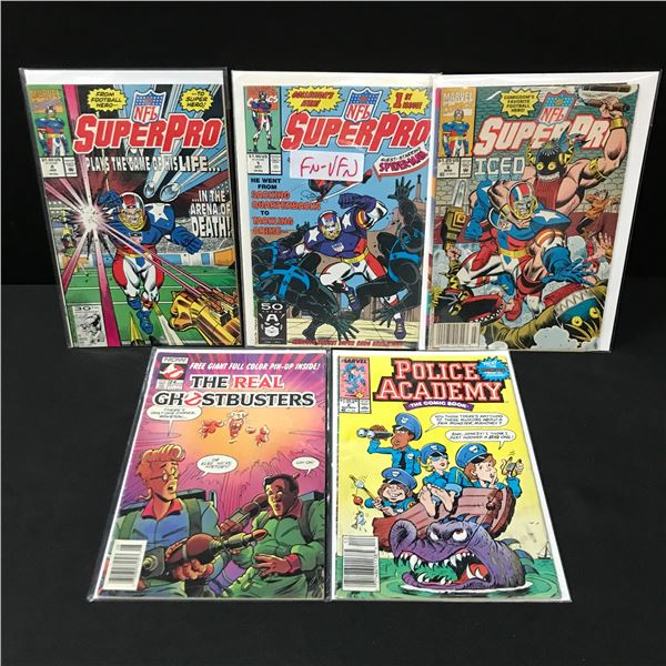 LOT OF 5 COMICS INCLUDING NFL SUPERPRO #1