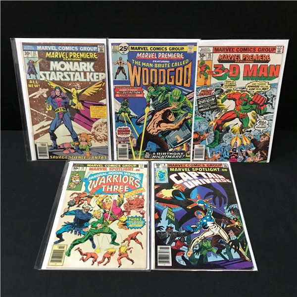 LOT OF 5 MARVEL PREMIERE / MARVEL SPOTLIGHT COMICS