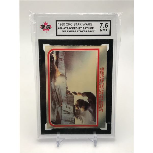 1980 OPC STAR WARS #69 ATTACKED BY BATLIKE THE EMPIRE STRIKE BACK - KSA GRADE 7.5
