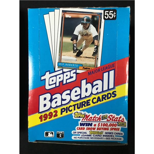 1992 TOPPS BASEBALL PICTURE CARDS SEALED BOX