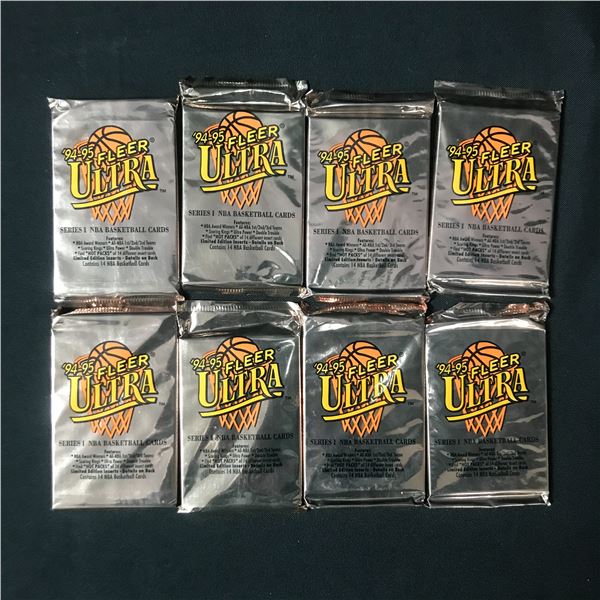 LOT OF 8 1994-95 FLEER ULTRA SERIES 1 BASKETBALL SEALED TRADING CARD PACKS