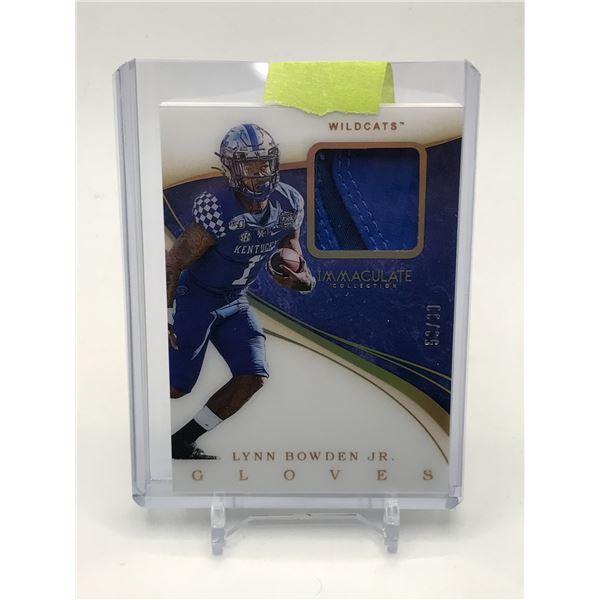 2020 PANINI IMMACULATE COLLECTION COLLEGIATE LYNN BOWDEN JR GLOVE PATCH TRADING CARD 59/99