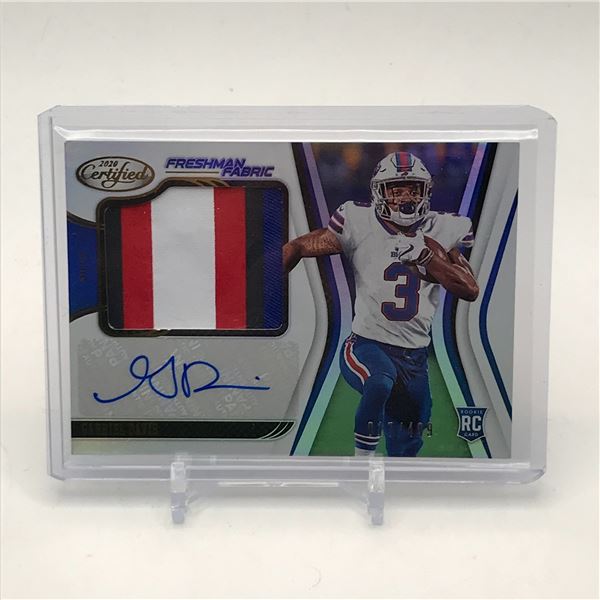 2020 PANINI CERTIFIED FOOTBALL FRESHMAN FABRIC GABRIEL DAVIS SIGNED ROOKIE PATCH TRADING CARD