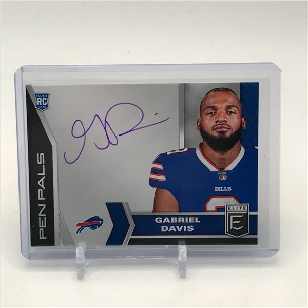 2020 PANINI DONRUSS ELITE GABRIEL DAVIS SIGNED ROOKIE TRADING CARD