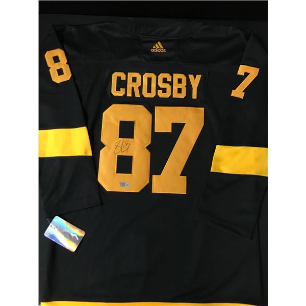 SIDNEY CROSBY SIGNED PITTSBURGH PENGUINS CUSTOM JERSEY - ACE COA