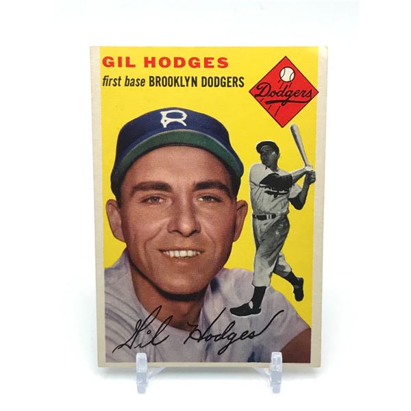 1954 TOPPS GIL HODGES BASEBALL TRADING CARD