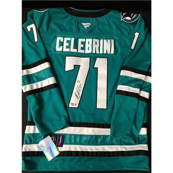 MACKLIN CELEBRINI SIGNED SAN JOSE SHARKS CUSTOM JERSEY - ACE COA
