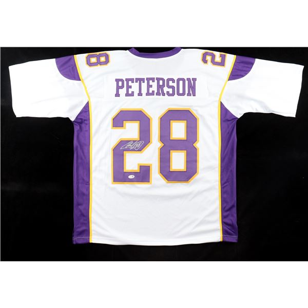 ADRIAN PETERSON SIGNED MINNESOTA VIKINGS FOOTBALL JERSEY - JSA COA