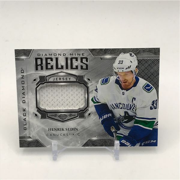 2019-20 UPPER DECK BLACK DIAMOND HOCKEY HENRIK SEDIN RELICS PATCH TRADING CARD