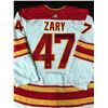 Image 1 : CONNOR ZARY SIGNED CALGARY FLAMES ADIDAS PRO JERSEY - COJO COA