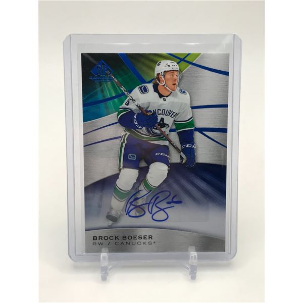 2019-20 UPPER DECK SP HOCKEY BROCK BOESER SIGNED TRADING CARD