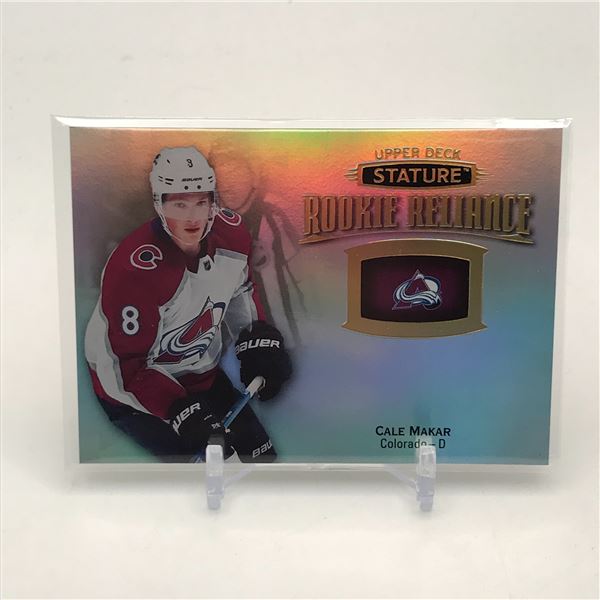 2019-20 UPPER DECK STATURE HOCKEY ROOKIE RELIANCE CALE MAKAR TRADING CARD