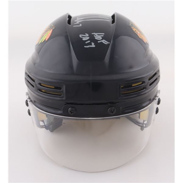 CHRIS CHELIOS SIGNED CHICAGO BLACKHAWKS FULL SIZE HELMET (BECKETT COA)