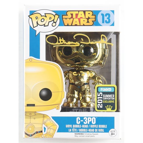 ANTHONY DANIELS SIGNED C3P0 FUNKO POP - JSA COA