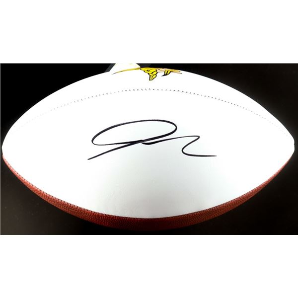 JORDAN ADDISON SIGNED MINNESOTA VIKINGS FOOTBALL (JSA COA)
