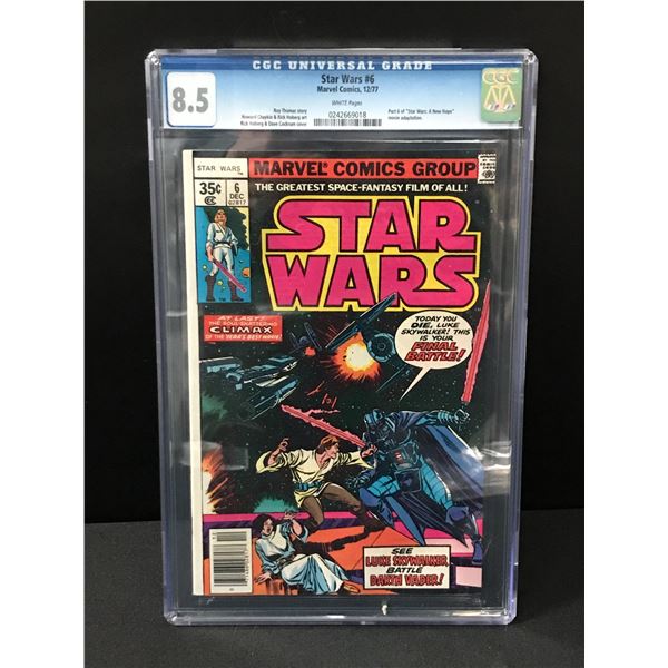 STAR WARS NO.6  CANADIAN PRICE VARIANT BY MARVEL COMICS - CGC GRADE 8.5
