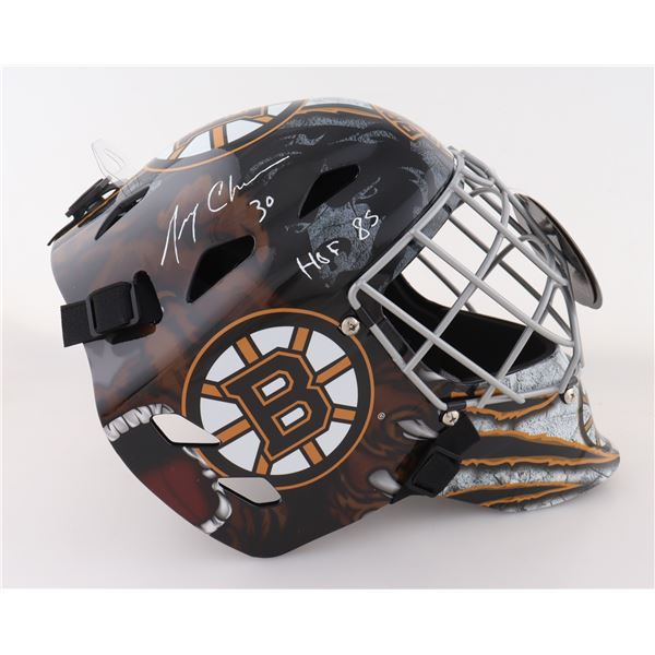 GERRY CHEEVERS SIGNED BOSTON BRUINS FULL SIZE GOALIE MASK (SCHWARTZ COA)