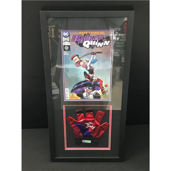 MARGOT ROBBIE SIGNED AND FRAMED HARLEY QUINN GLOVE PRESENTATION PIECE - CELEBRITY COA