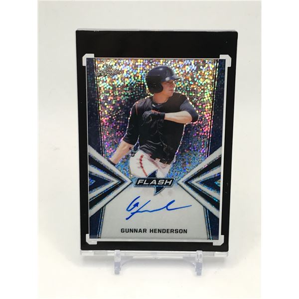 2019 LEAF FLASH GUNNAR HENDERSON SIGNED ROOKIE TRADING CARD