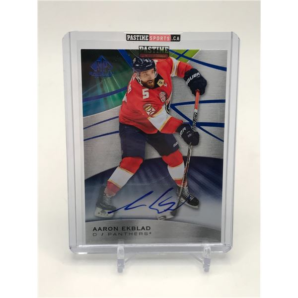 2019-20 UPPER DECK SP AARON EKBLAD SIGNED TRADING CARD