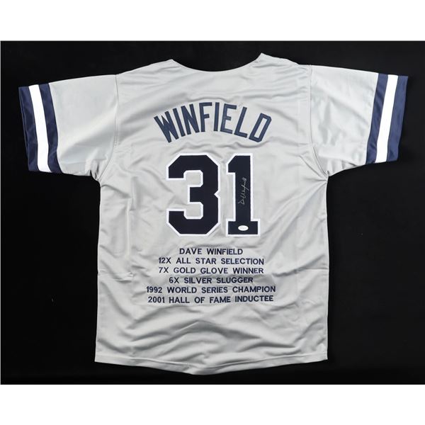 DAVE WINFIELD SIGNED NEW YORK YANKEES HALL OF FAME JERSEY - JSA COA