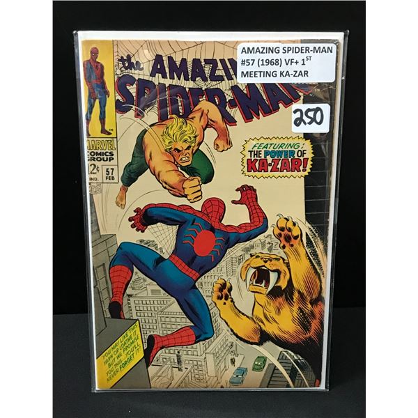THE AMAZING SPIDERMAN #57 (1968) 1ST MEETING WITH KA-ZAR - MARVEL COMICS