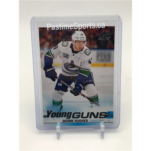 2019-20 UPPER DECK QUINN HUGHES YOUNG GUNS TRADING CARD
